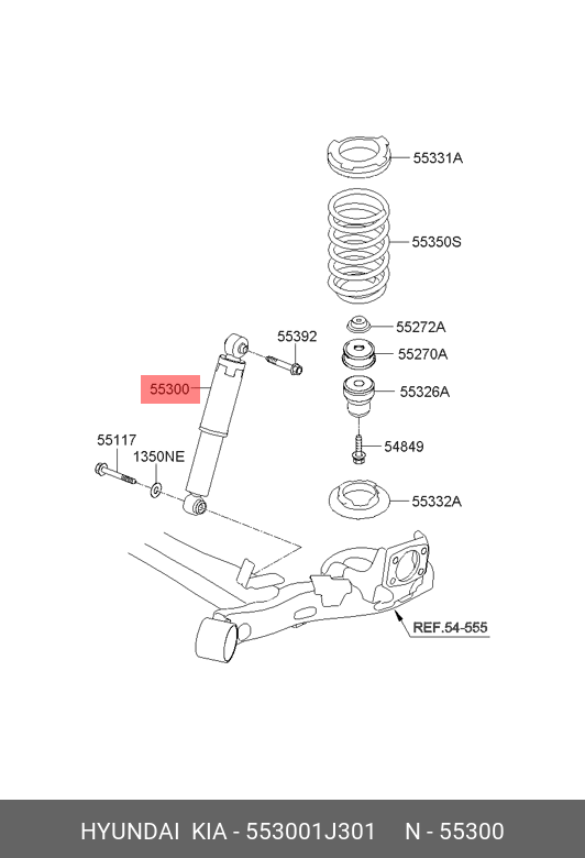 Hyundai KIA 553001J301 55300 4L002 55300 1K000 553001R500