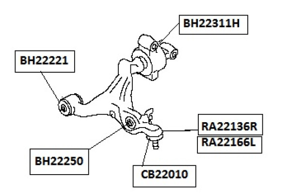 Arm Assy Suspension Jikiu Rar 1na1a 1na2a 1na3a 1na4a 1na4b