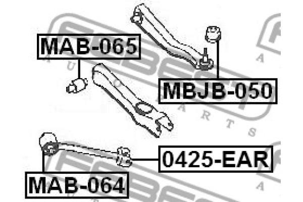 Strut Lateral Rod Febest 0425 Ear Mb