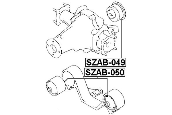 Bush Suspension Febest Szab 050 80k