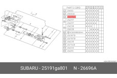 SUBARU 25191-GA801