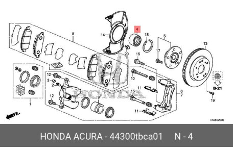 HONDA 44300-TBC-A01 44300-SDA-A51,44300-SDA-A52