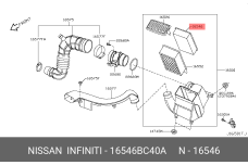 NISSAN 16546-BC40A