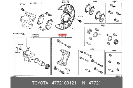 TOYOTA 47721-09121 47721-09121