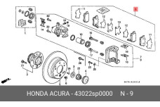 HONDA 43022-SP0-000