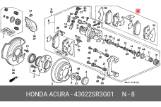 HONDA 43022-SR3-G01