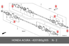 HONDA 42018-T0G-305