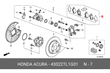 HONDA 43022-TL1-G01
