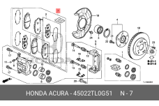 HONDA 45022-TL0-G51