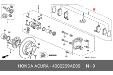 HONDA 43022-S9A-E00