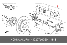 HONDA 43022-TL0-G50
