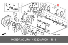 HONDA 43022-ST7-000