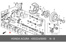 HONDA 43022-SL5-000