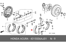 HONDA 43155-S6A-J01