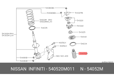 NISSAN 54052-0M011 54052-0M011,54052-0M010