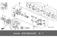 HONDA 43018-S9A-A00