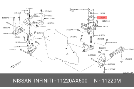 NISSAN 11220-AX600 11220-ED000,11220-3DA0A,11220-AX000