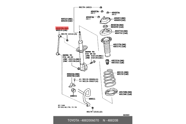 TOYOTA 48820-06070 48820-06050,48820-06070,48820-33070