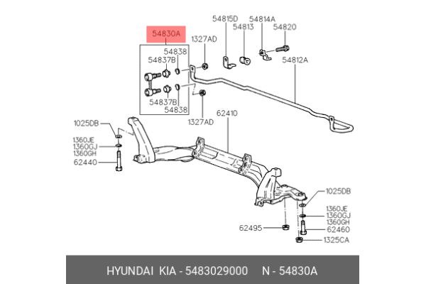 HYUNDAI 54830-29000 48820-20010,54830-29000,54830-29500