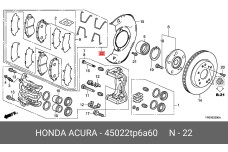 HONDA 45022-TP6-A60