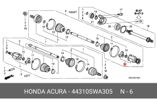 HONDA 44310-SWA-305