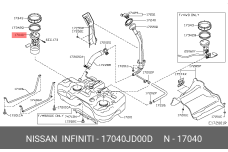 NISSAN 17040-JD00D