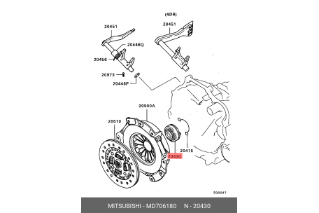 MITSUBISHI MD706180 41410-11000,41421-21000,41421-21300,41421