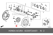 HONDA 42200-T2A-A51