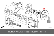 HONDA 45251-TR0-E00