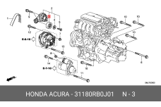 HONDA 31180-RB0-J01