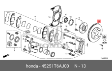 HONDA 45251-T6A-J00