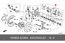 HONDA 43022-SAA-J51