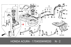 HONDA 17045-SWW-E00