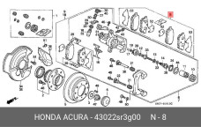 HONDA 43022-SR3-G00