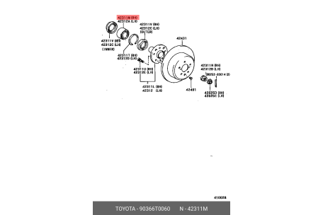 TOYOTA 90366-T0060 90366-T0060,90366-F0001