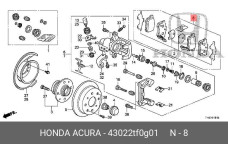 HONDA 43022-TF0-G01	