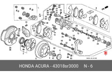 HONDA 43018-SR3-000