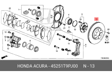 HONDA 45251-T9P-J00