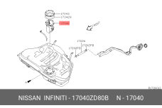NISSAN 17040-ZD80B