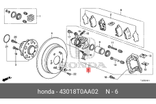 HONDA 43018-T0A-A02