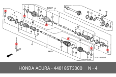 HONDA 44018-ST3-000