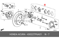 HONDA 43022-TP6-A01