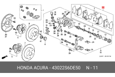 HONDA 43022-S6D-E50