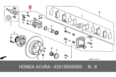 HONDA 43018-SX0-000