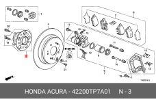 HONDA 42200-TP7-A01