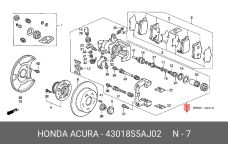 HONDA 43018-S5A-J02
