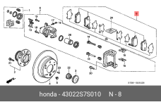 HONDA 43022-S7S-010