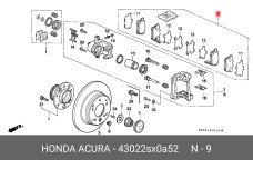 HONDA 43022-SX0-A52