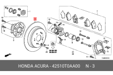 HONDA 42510-T0A-A00