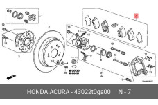 HONDA 43022-T0G-A00